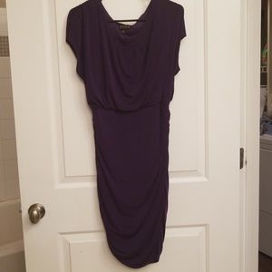 Eggplant purple crew neck dress